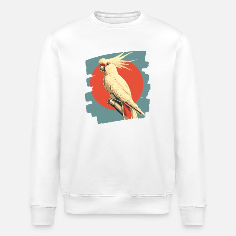 Kakadu - Stanley/Stella Unisex Bio-Sweatshirt ROLLER - Weiß