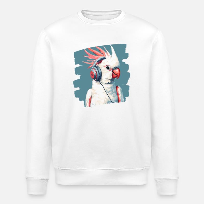 Kakadu - Stanley/Stella Unisex Bio-Sweatshirt ROLLER - Weiß