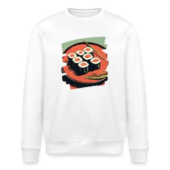 Sushi - Sweat bio ROLLER Stanley/Stella Unisexe - blanc - Devant - Nik (191cm)