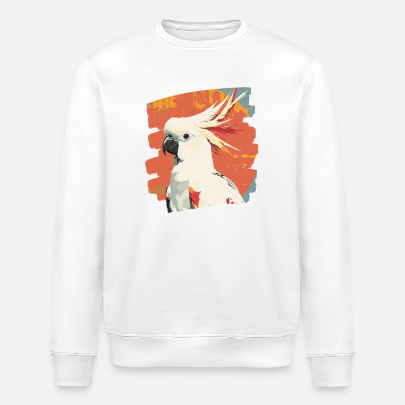 Kakadu - Stanley/Stella Unisex Bio-Sweatshirt ROLLER - Weiß