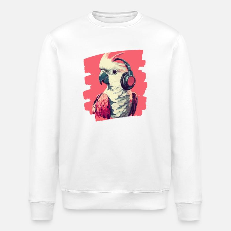 Kakadu - Stanley/Stella Unisex Bio-Sweatshirt ROLLER - Weiß
