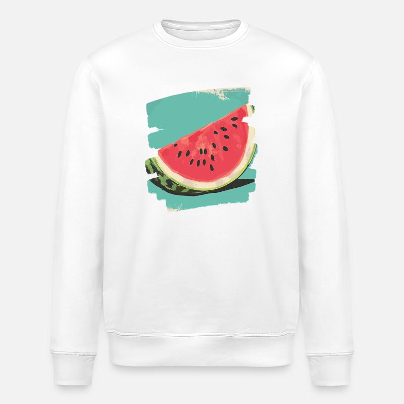 Pastèque - Sweat bio ROLLER Stanley/Stella Unisexe - blanc