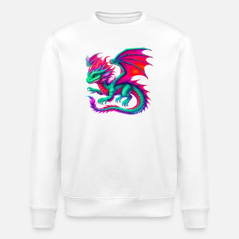 Drache - Stanley/Stella Unisex Bio-Sweatshirt ROLLER - Weiß