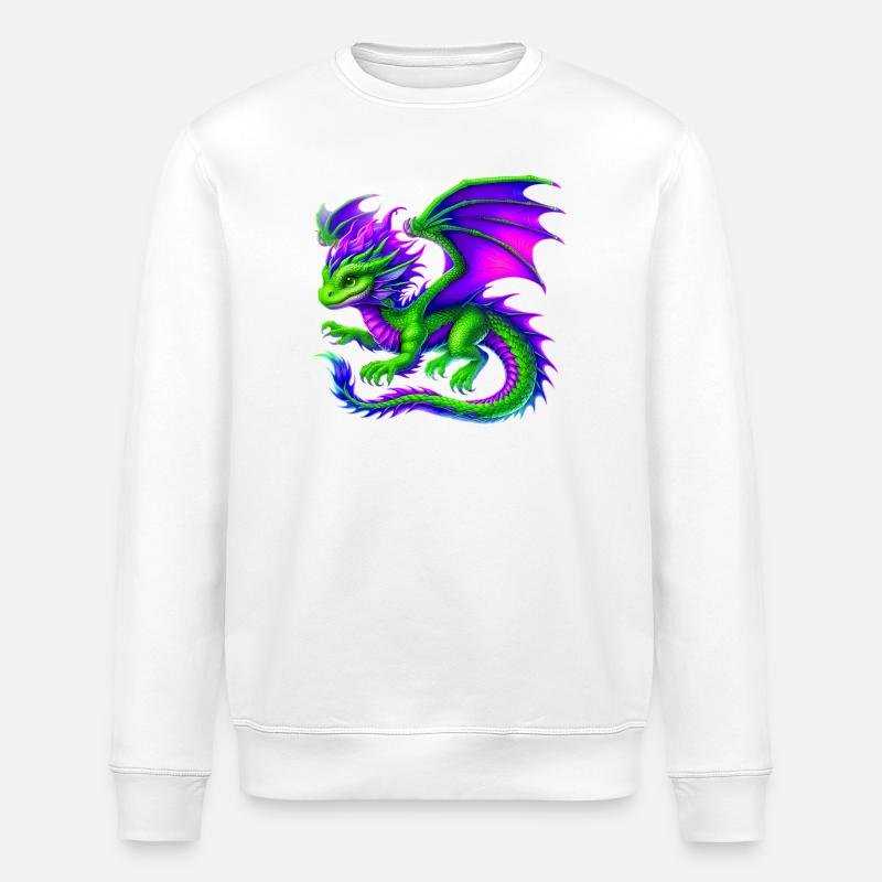 Drache - Stanley/Stella Unisex Bio-Sweatshirt ROLLER - Weiß