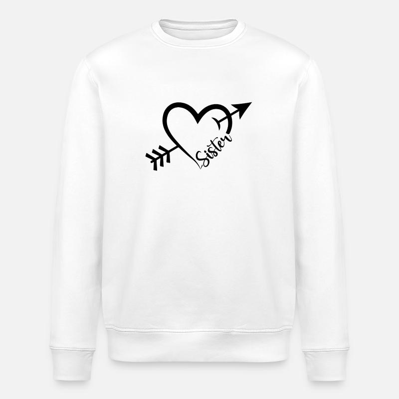 beste Schwester - Stanley/Stella Unisex Bio-Sweatshirt ROLLER - Weiß