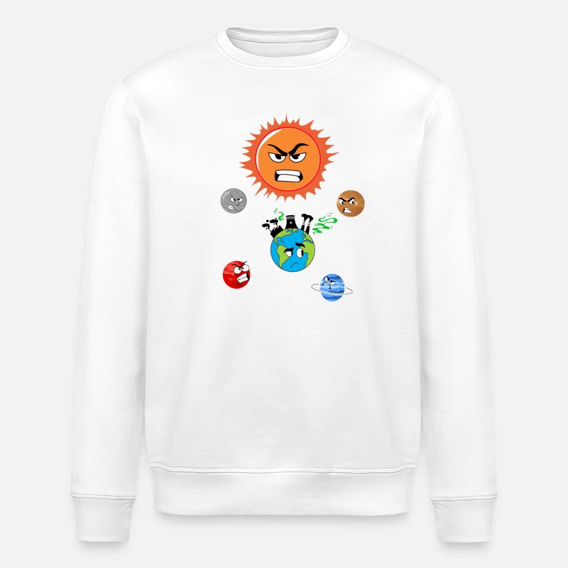Verschmutzung der Erde - Stanley/Stella Unisex Bio-Sweatshirt ROLLER - Weiß