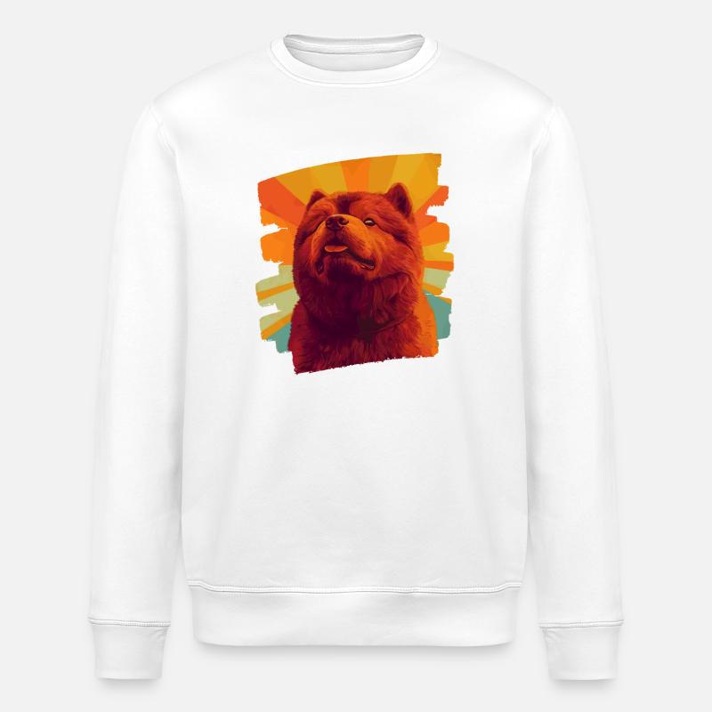 Chow Chow - Stanley/Stella Unisex Bio-Sweatshirt ROLLER - Weiß