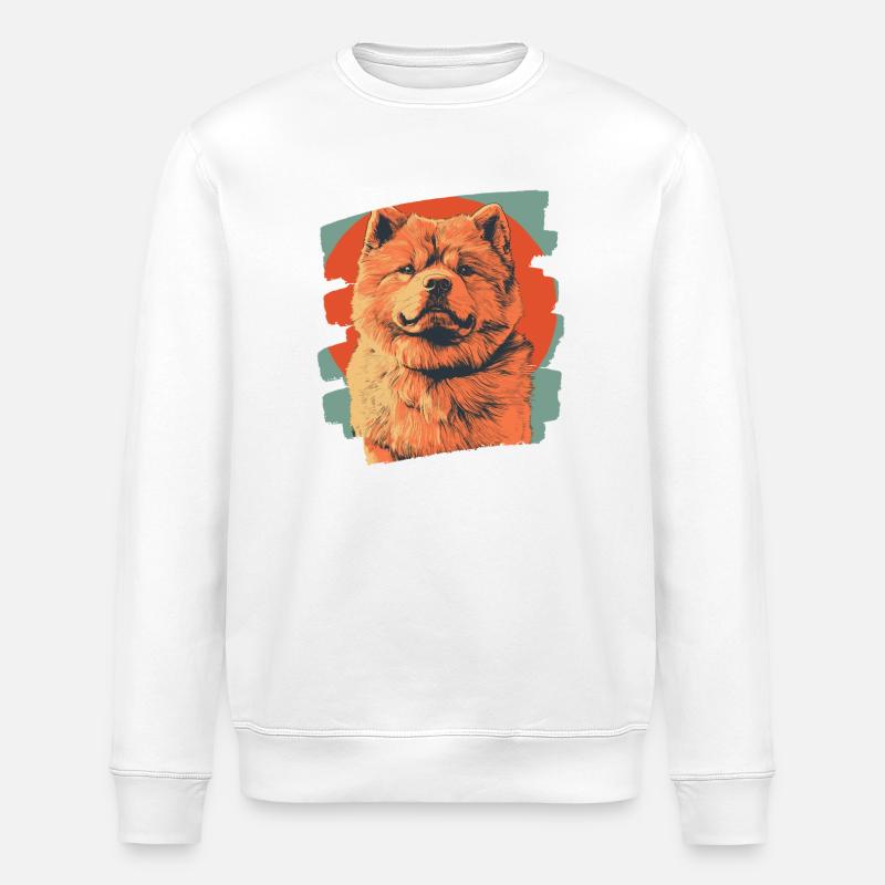 Chow Chow - Stanley/Stella Unisex Bio-Sweatshirt ROLLER - Weiß