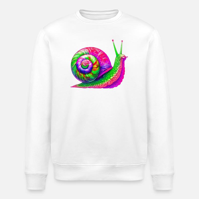 Snail - Stanley/Stella ROLLER Unisex Organic Sweatshirt - white