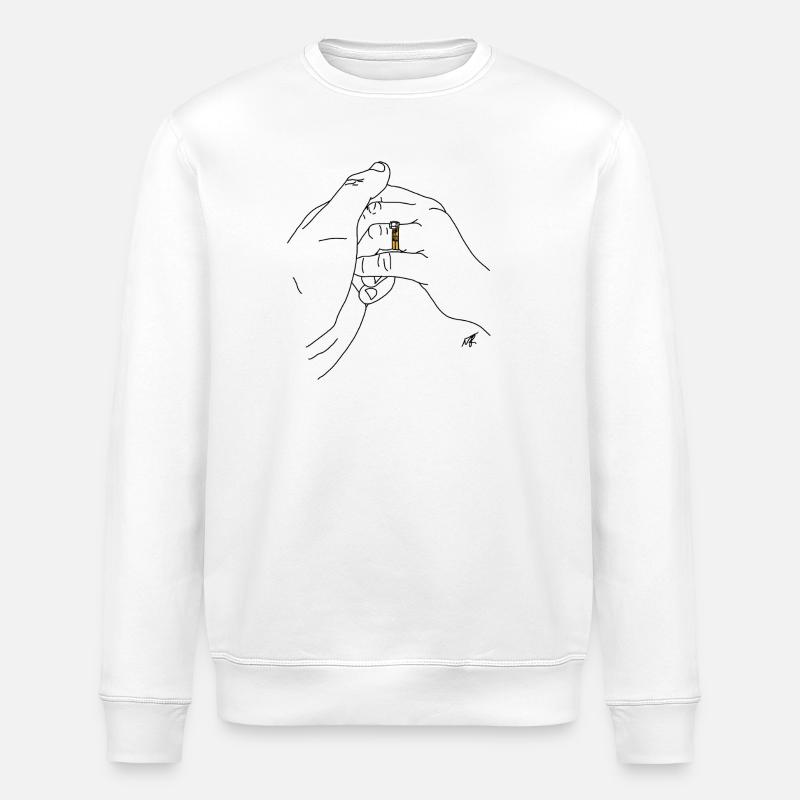 MJR - Ehe - Stanley/Stella Unisex Bio-Sweatshirt ROLLER - Weiß