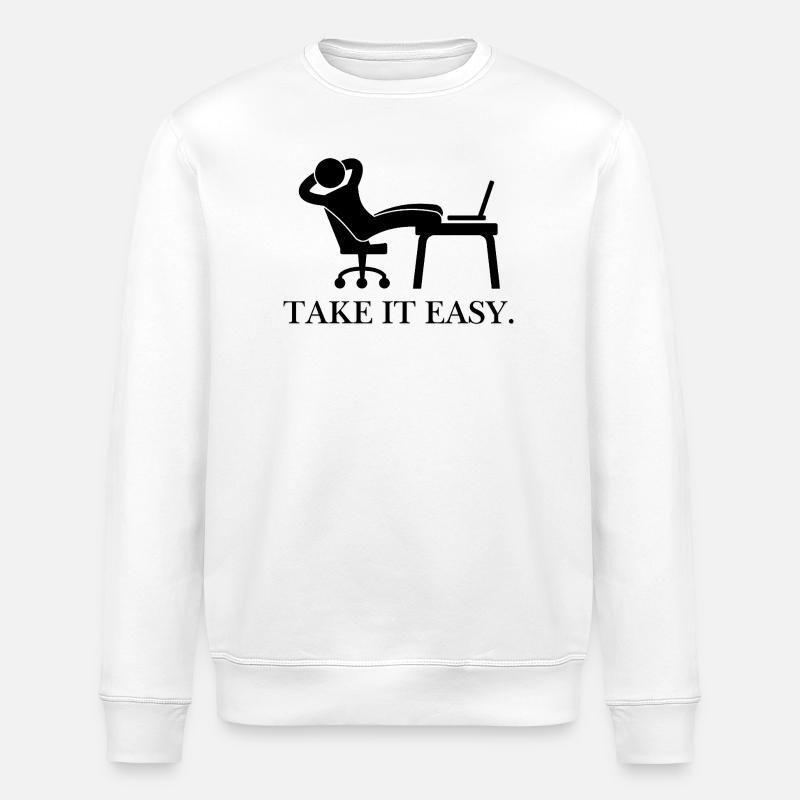 Take it easy. - Stanley/Stella ROLLER Unisex Organic Sweatshirt - white