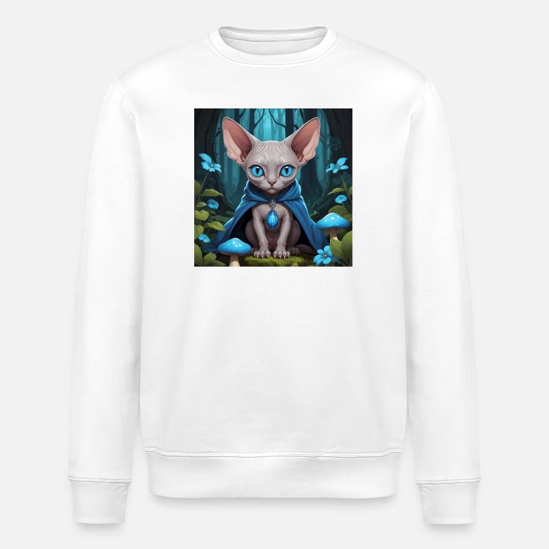 Goblin Sphynx - Stanley/Stella ROLLER Unisex Organic Sweatshirt - white