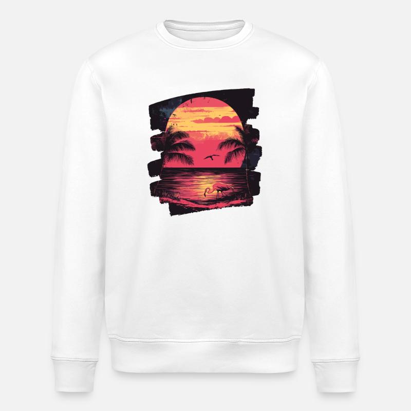 Flamant - Sweat bio ROLLER Stanley/Stella Unisexe - blanc