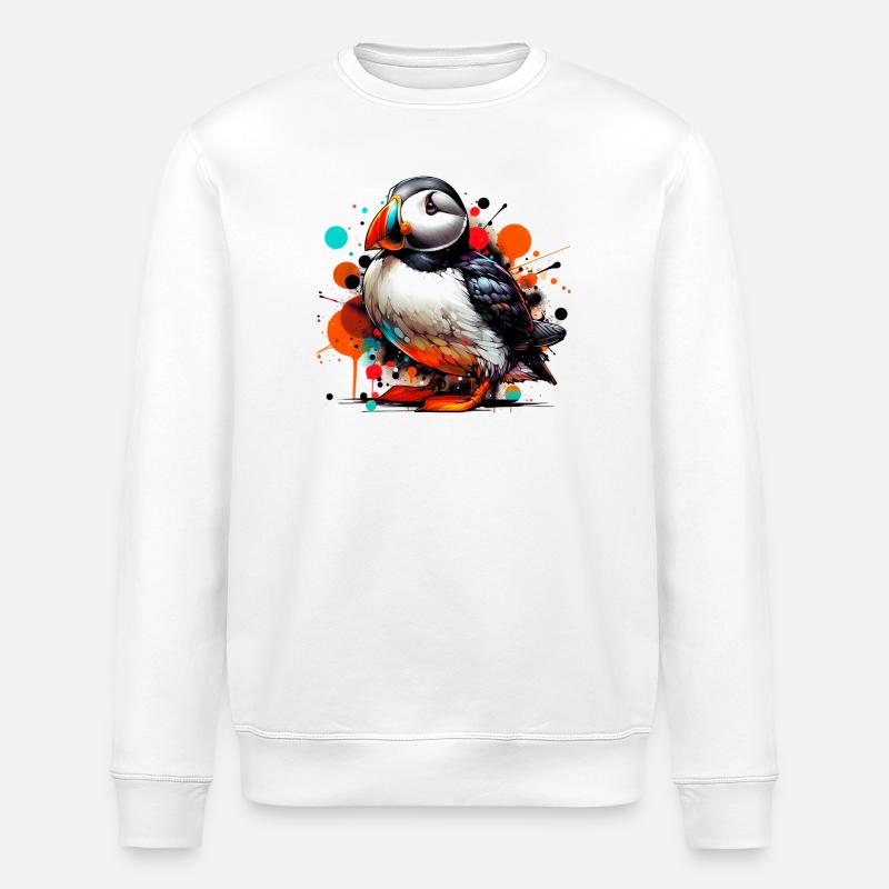 Papageitaucher - Stanley/Stella Unisex Bio-Sweatshirt ROLLER - Weiß