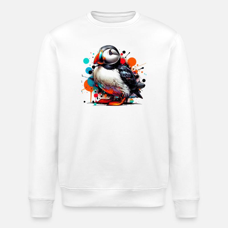 Papageitaucher - Stanley/Stella Unisex Bio-Sweatshirt ROLLER - Weiß