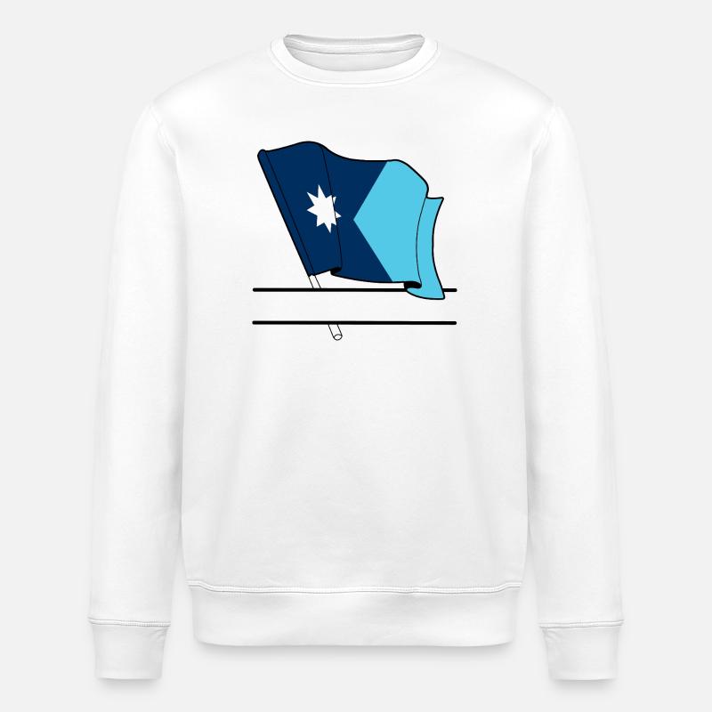 Flag Minnesota text banner - Stanley/Stella ROLLER Unisex Organic Sweatshirt - white