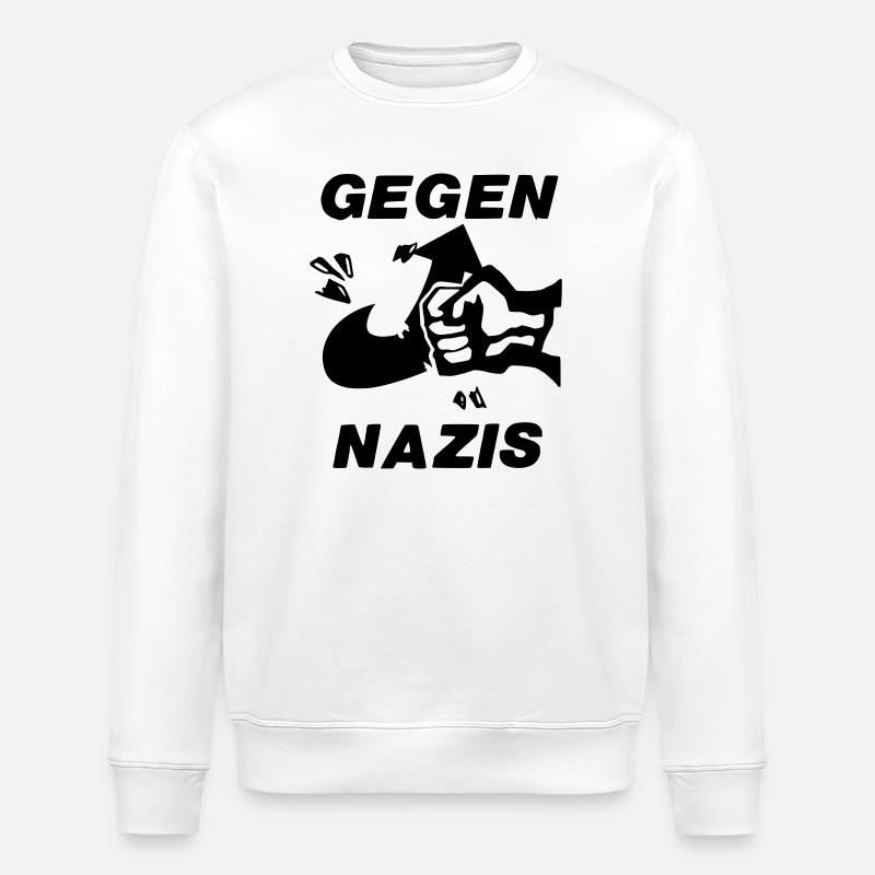 Gegen Nazis - Stanley/Stella Unisex Bio-Sweatshirt ROLLER - Weiß