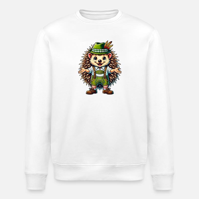 Bavarian hedgehog - Stanley/Stella ROLLER Unisex Organic Sweatshirt - white