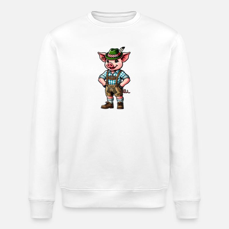 Cochon bavarois - Sweat bio ROLLER Stanley/Stella Unisexe - blanc
