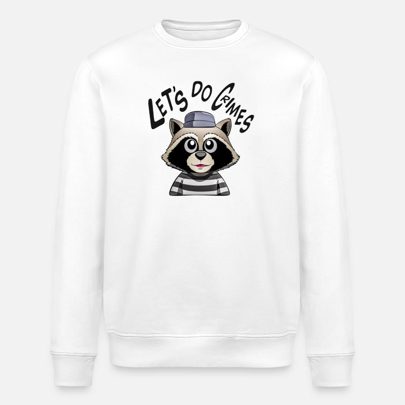 Faisons des crimes raton laveur - Sweat bio ROLLER Stanley/Stella Unisexe - blanc
