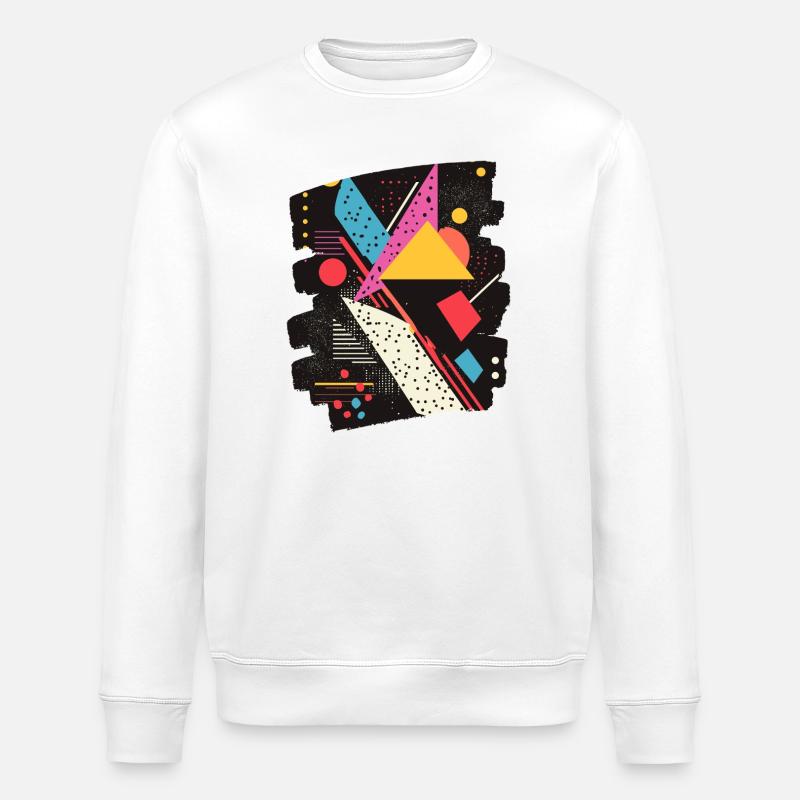 80s - Stanley/Stella ROLLER Unisex Organic Sweatshirt - white