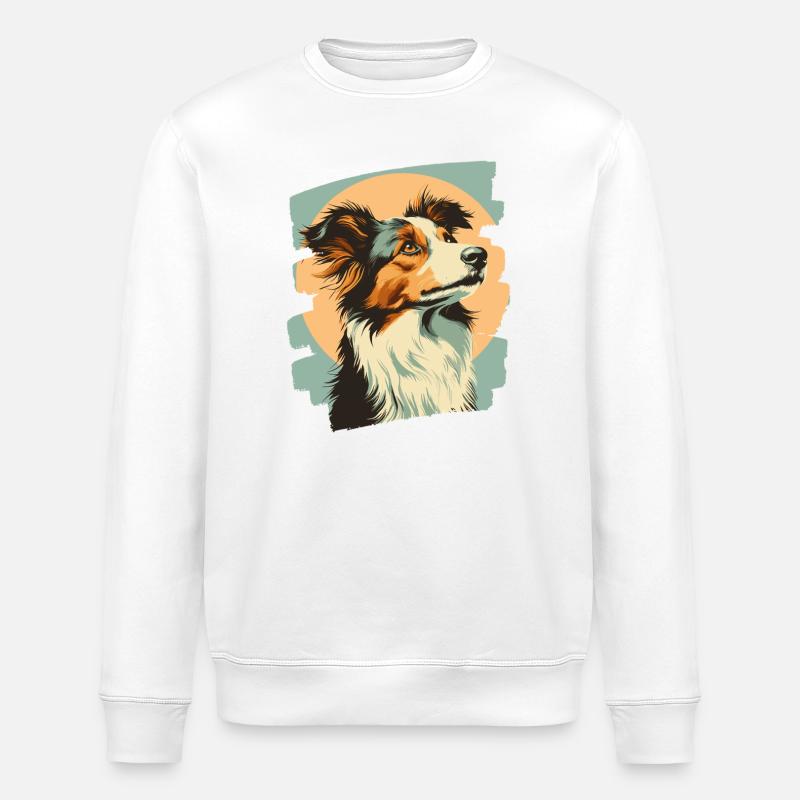 Collie - Stanley/Stella Unisex Bio-Sweatshirt ROLLER - Weiß