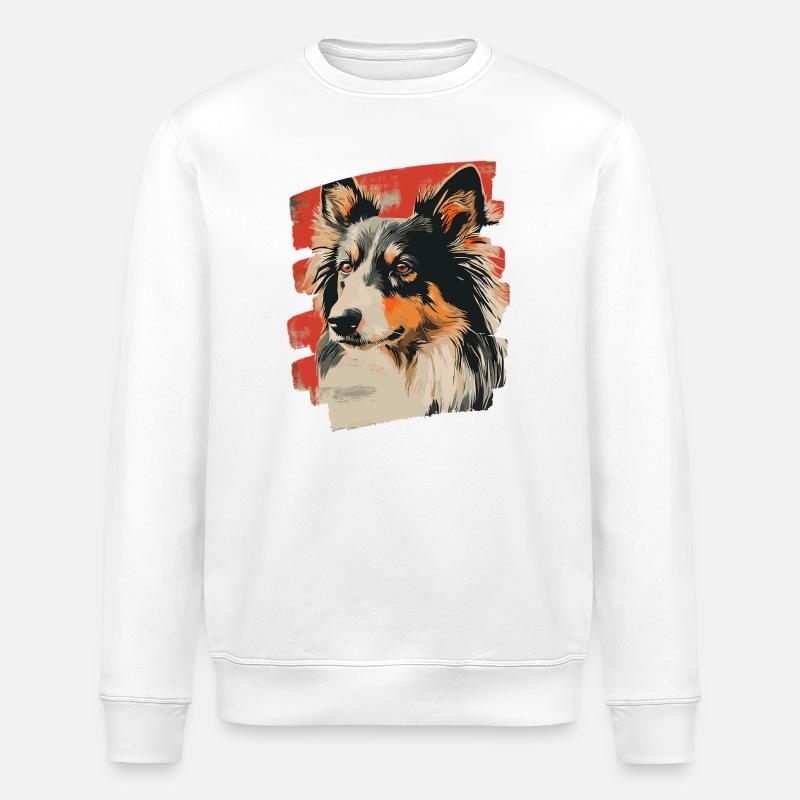 Collie - Stanley/Stella Unisex Bio-Sweatshirt ROLLER - Weiß