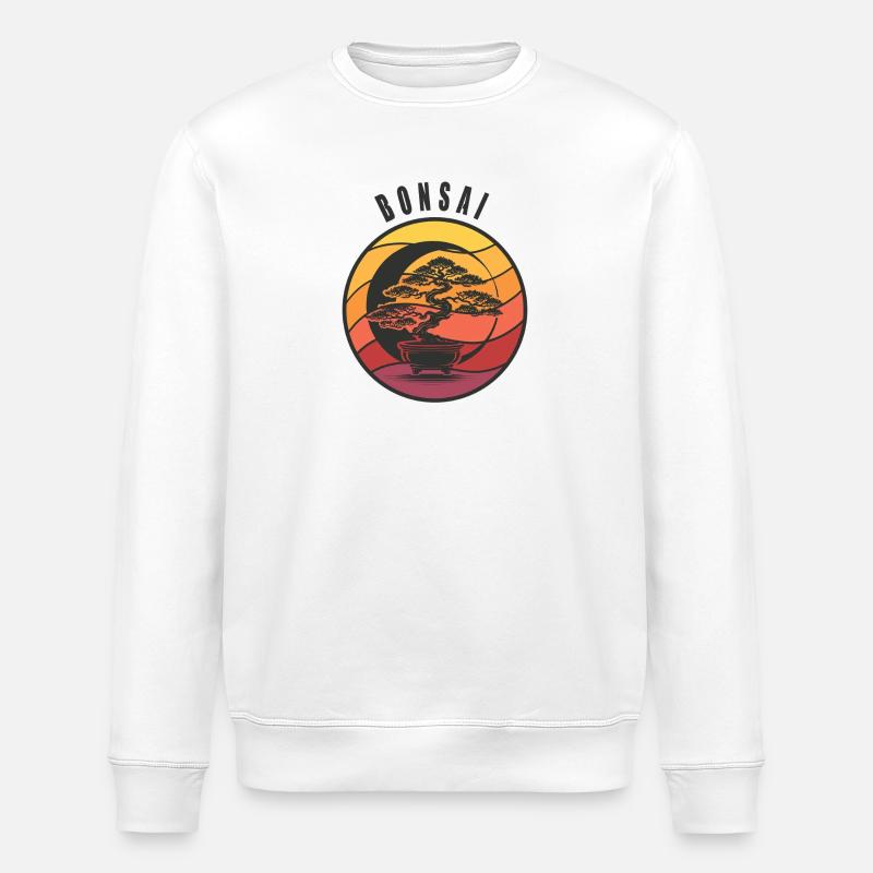 Bonsaï Yin Yang - Sweat bio ROLLER Stanley/Stella Unisexe - blanc