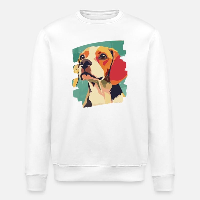 Beagle - Sweat bio ROLLER Stanley/Stella Unisexe - blanc