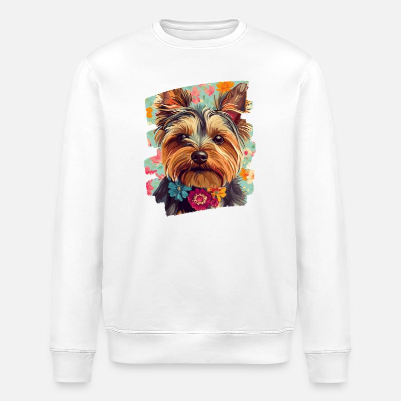 Yorkshire Terrier - Stanley/Stella ROLLER Unisex Organic Sweatshirt - white