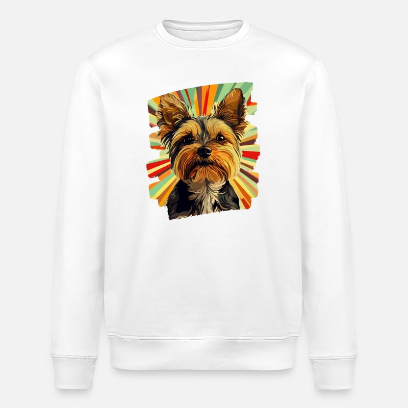 Yorkshire Terrier - Sweat bio ROLLER Stanley/Stella Unisexe - blanc