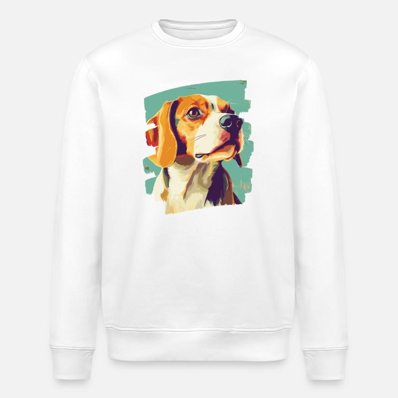 Beagle - Sweat bio ROLLER Stanley/Stella Unisexe - blanc