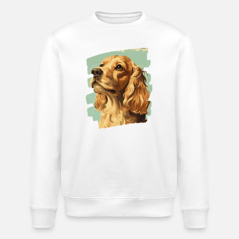 Cocker Spaniel - Sweat bio ROLLER Stanley/Stella Unisexe - blanc