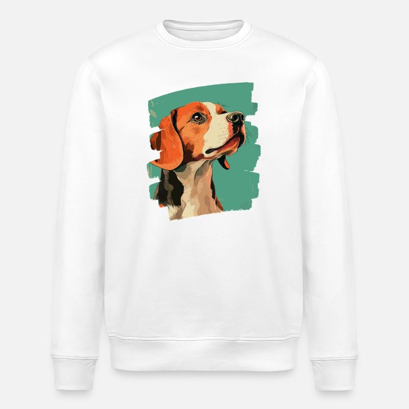Beagle - Sweat bio ROLLER Stanley/Stella Unisexe - blanc