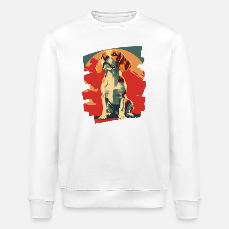 Beagle - Sweat bio ROLLER Stanley/Stella Unisexe - blanc