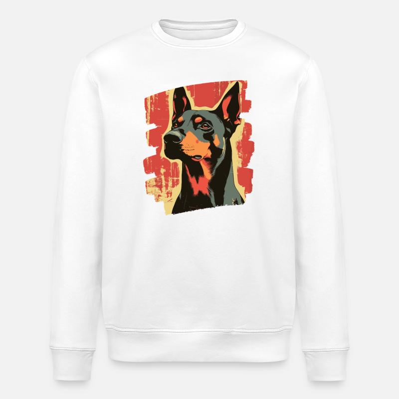 Dobermann - Stanley/Stella Unisex Bio-Sweatshirt ROLLER - Weiß