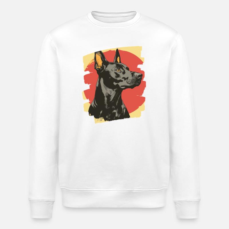 Dobermann - Stanley/Stella Unisex Bio-Sweatshirt ROLLER - Weiß