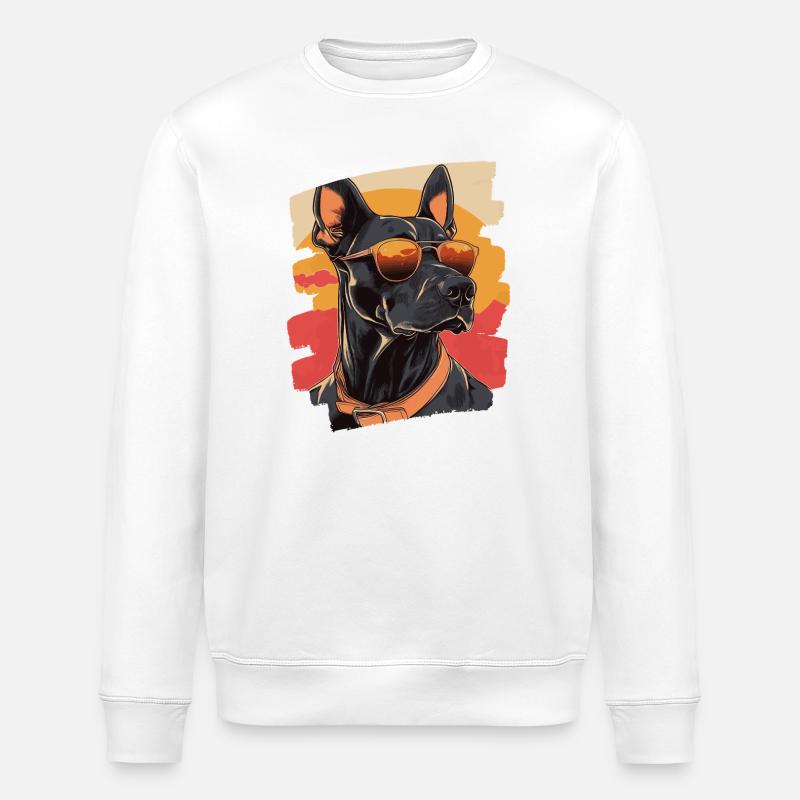 Dobermann - Stanley/Stella Unisex Bio-Sweatshirt ROLLER - Weiß