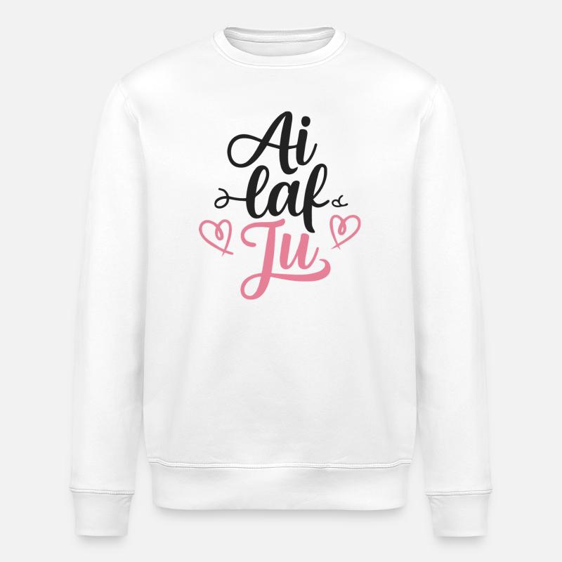 I laf ju - Sweat bio ROLLER Stanley/Stella Unisexe - blanc