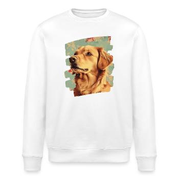 Golden Retriever - Stanley/Stella Unisex Bio-Sweatshirt ROLLER - Weiß - Vorne - Nik (191cm)