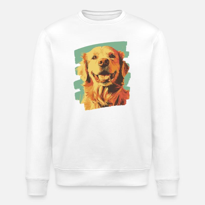 Golden Retriever - Stanley/Stella Unisex Bio-Sweatshirt ROLLER - Weiß