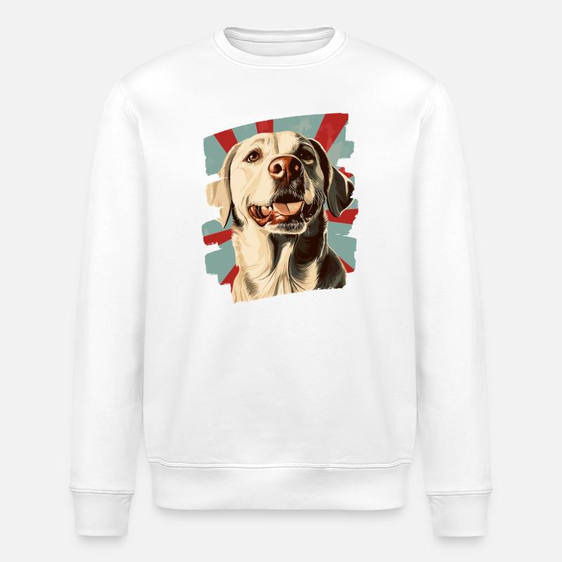 Labrador - Stanley/Stella ROLLER Unisex Organic Sweatshirt - white