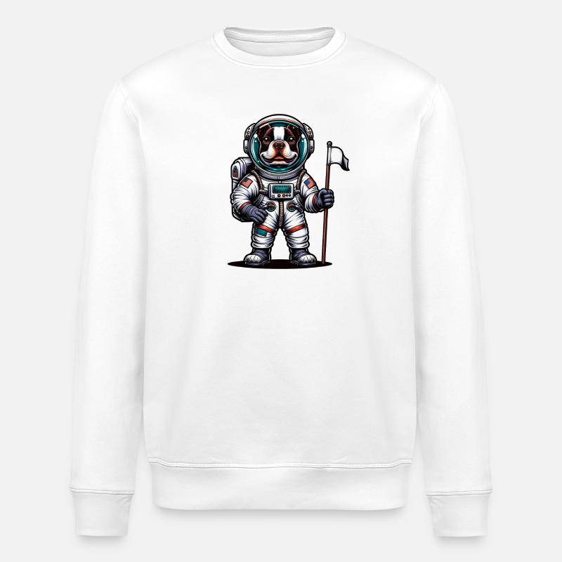 Bostie Astronaut - Stanley/Stella Unisex Bio-Sweatshirt ROLLER - Weiß