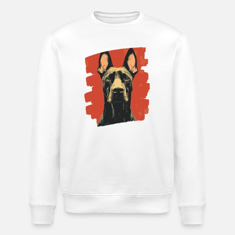 Doberman - Stanley/Stella ROLLER Unisex Organic Sweatshirt - white