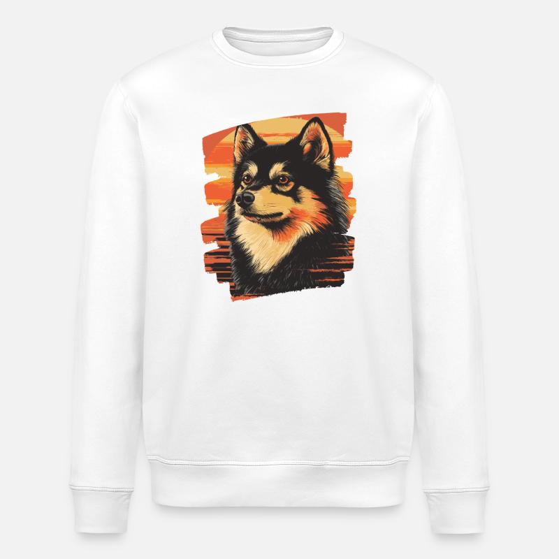 Finnischer Lapphund - Stanley/Stella Unisex Bio-Sweatshirt ROLLER - Weiß
