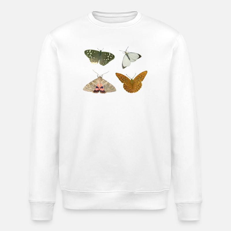 Insekten Schmetterlinge - Stanley/Stella Unisex Bio-Sweatshirt ROLLER - Weiß
