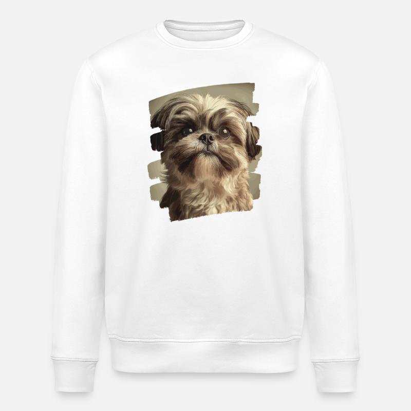 Shih Tzu - Stanley/Stella Unisex Bio-Sweatshirt ROLLER - Weiß
