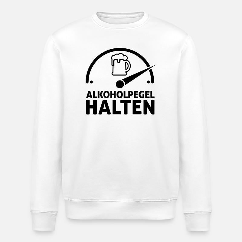Alkoholpegel halten - Stanley/Stella Unisex Bio-Sweatshirt ROLLER - Weiß