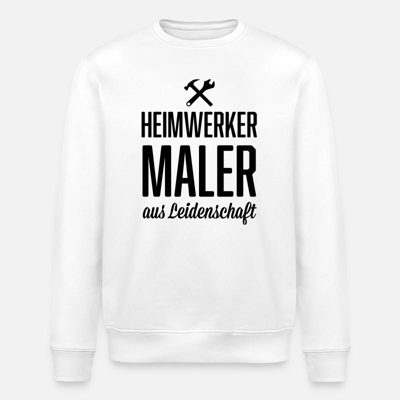 Heimwerker Maler - Stanley/Stella Unisex Bio-Sweatshirt ROLLER - Weiß