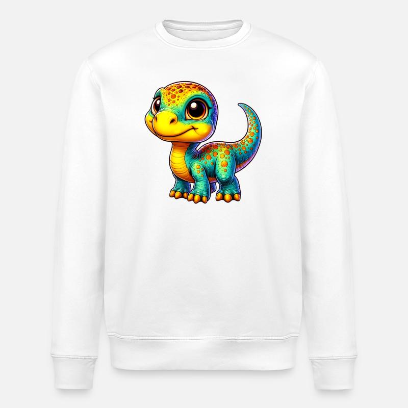 Dinosaurier - Stanley/Stella Unisex Bio-Sweatshirt ROLLER - Weiß
